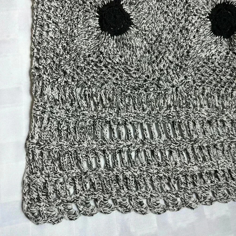🔥6/$20. Rare unique Crochet/knitmedium grey black white - Picture 3 of 7
